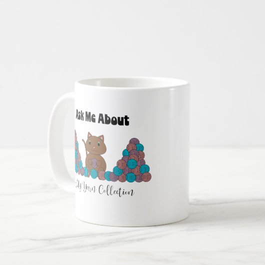 Crochet Yarn Collection Chat Funny Kaffeetasse (Vorderseite Links)