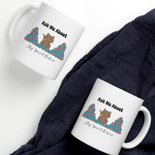 Crochet Yarn Collection Chat Funny Kaffeetasse