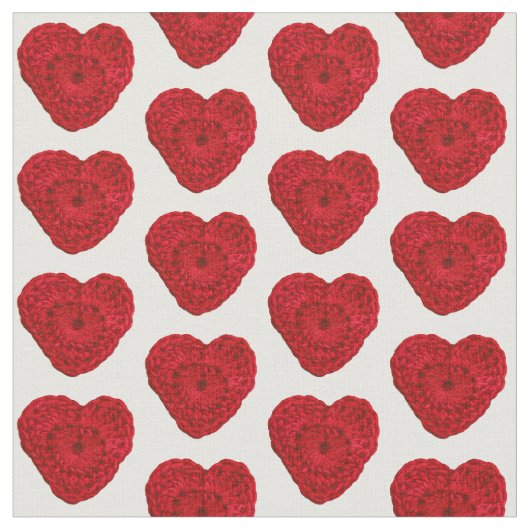 Crochet Yarn Heart Red Craft Stoff (Nahaufnahme)