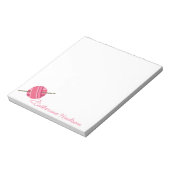 Crochet Yarn Personalisiert Notepad Notizblock (Rotiert)