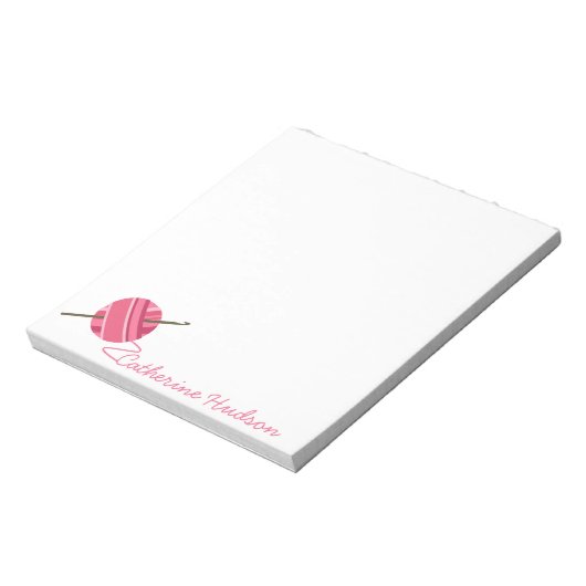 Crochet Yarn Personalisiert Notepad Notizblock (Rotiert)