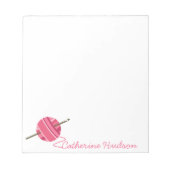 Crochet Yarn Personalisiert Notepad Notizblock (Vorderseite)
