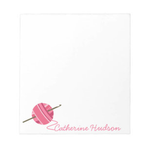 Crochet Yarn Personalisiert Notepad Notizblock