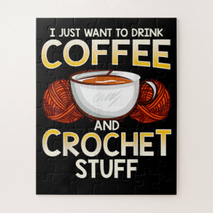    CrochetCoffee and Crocheting Lovers Knitter Puzzle