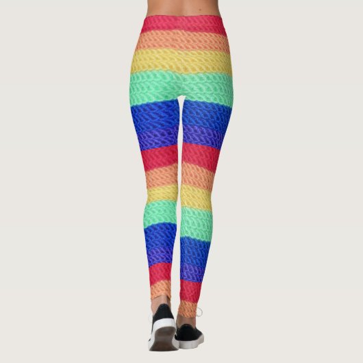 "Crocheted"-RegenbogenLeggings Leggings (Rückseite)
