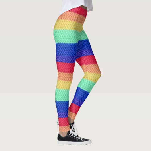 "Crocheted"-RegenbogenLeggings Leggings (Rechts)