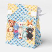 Crocheted Stuffed Animals Blue and Yellow Geschenkschachtel (Rückseite)
