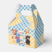 Crocheted Stuffed Animals Blue and Yellow Geschenkschachtel (Rückseite)