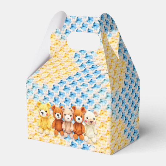 Crocheted Stuffed Animals Blue and Yellow Geschenkschachtel (Vorderseite)