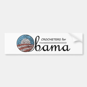Crocheters für Obama-Autoaufkleber #1 Autoaufkleber