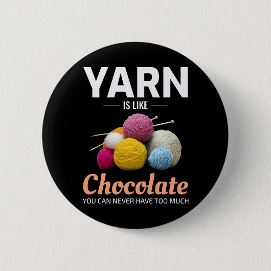 Crocheting Crochet Chocolate Knitter Crochet Button (Vorderseite)