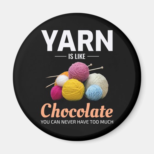 Crocheting Crochet Chocolate Knitter Crochet Magnet (Vorne)