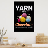 Crocheting Crochet Chocolate Knitter Crochet Poster (Küche)