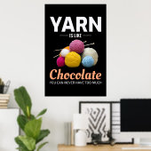 Crocheting Crochet Chocolate Knitter Crochet Poster (Heimbüro)