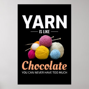 Crocheting Crochet Chocolate Knitter Crochet Poster