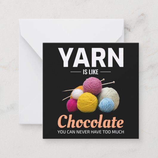 Crocheting Crochet Chocolate Knitting Crochet Mitteilungskarte (Vorderseite)