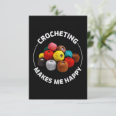 Crocheting Crochet Knitter Crocheter Dankeskarte (Stehend Vorderseite)