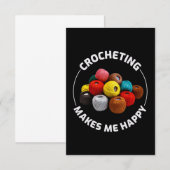 Crocheting Crochet Knitter Crocheter Dankeskarte (Vorne/Hinten)