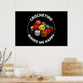 Crocheting Crochet Knitter Crocheter Poster (Küche)