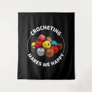 Crocheting Crochet Knitter Crocheter Wandteppich