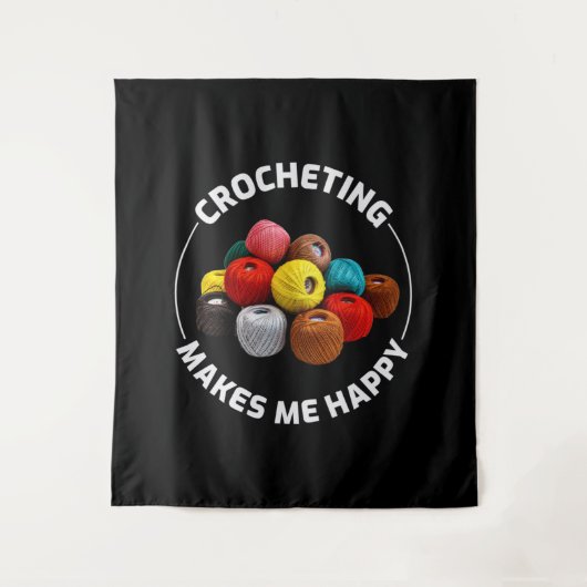 Crocheting Crochet Knitter Crocheter Wandteppich (Vorderseite)