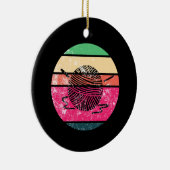 Crocheting Crochet Wool Knitter Keramik Ornament (Rechts)