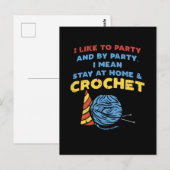 Crocheting Crochet Yarn Postkarte (Vorne/Hinten)