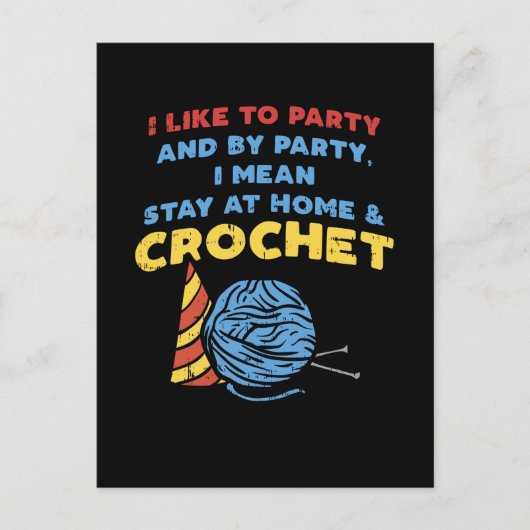 Crocheting Crochet Yarn Postkarte (Vorderseite)