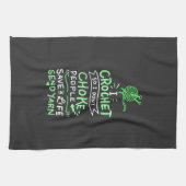 Crocheting Crocheter Geschenk Geschirrtuch (Horizontal)