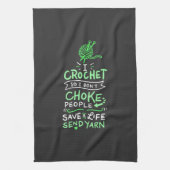 Crocheting Crocheter Geschenk Geschirrtuch (Vertikal)