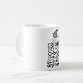 Crocheting Crocheter Geschenk Kaffeetasse (Vorderseite Links)