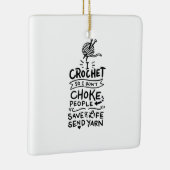 Crocheting Crocheter Geschenk Keramikornament (Rechts)