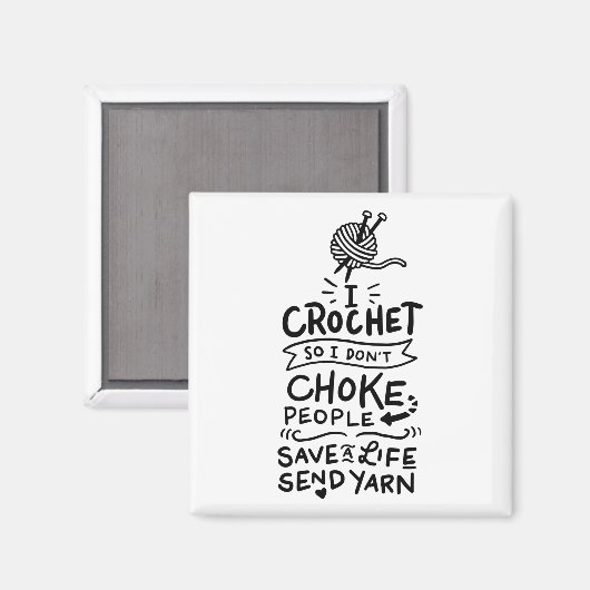 Crocheting Crocheter Geschenk Magnet (Vorderseite/Rückseite)