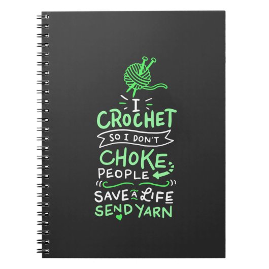 Crocheting Crocheter Geschenk Notizblock (Vorderseite)