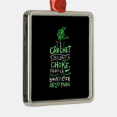 Crocheting Crocheter Geschenk Ornament Aus Metall (Rechts)