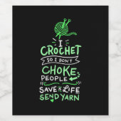 Crocheting Crocheter Geschenk Weinetikett (Einzelnes Label)