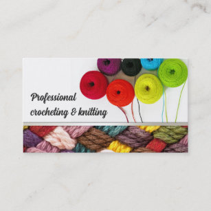 Crocheting & Knitting farbenfrohe Visitenkarte