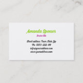 Crocheting & Knitting farbenfrohe Visitenkarte (Rückseite)