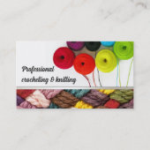 Crocheting & Knitting farbenfrohe Visitenkarte (Vorderseite)