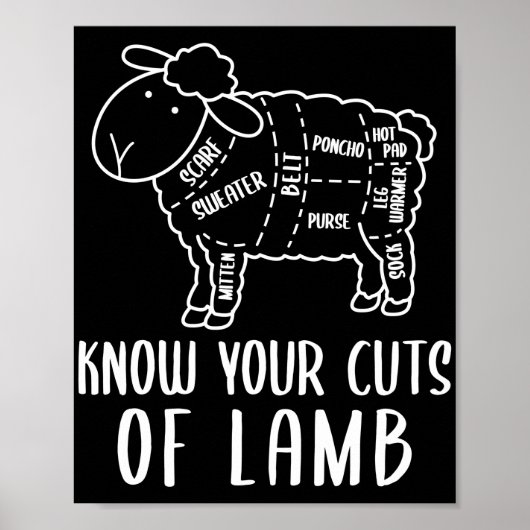 Crocheting Know Your Cuts Of Lamb Poster (Vorne)