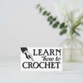 Crocheting Lessons Business Cards - Cool Vintag Visitenkarte (Stehend Vorderseite)