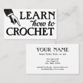 Crocheting Lessons Business Cards - Cool Vintag Visitenkarte (Vorne/Hinten)
