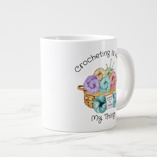 Crocheting Personalisierte Riesenkaffee Tasse (Vorderseite Rechts)