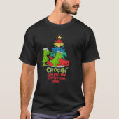Crocin rund um den Weihnachtsbaum Krokodile Golfer T-Shirt (Vorderseite)