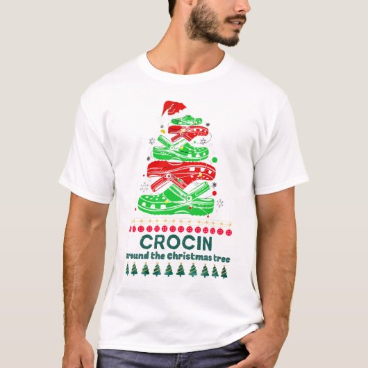 Crocin um den Weihnachtsbaum Klassischer T - Shirt (Vorderseite)