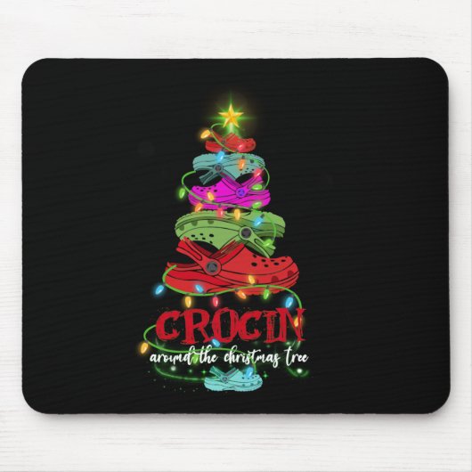 Crocin um den Weihnachtsbaum Mousepad (Vorne)