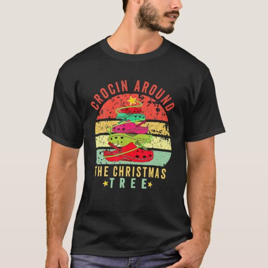 Crocin um den Weihnachtsbaum Pjs Xmas Christma T-Shirt (Vorderseite)