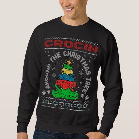 Crocin um den Weihnachtsbaum Sweatshirt (Vorderseite)