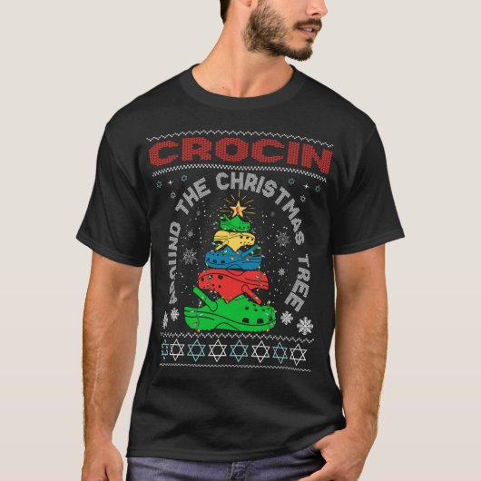 Crocin um den Weihnachtsbaum T-Shirt (Vorderseite)