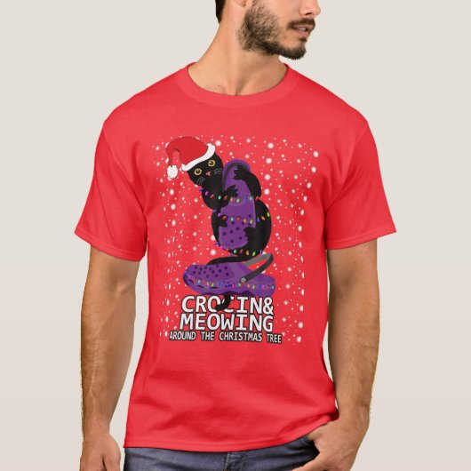 Crocin und Measing um den Weihnachtsbaum lustig T-Shirt (Vorderseite)